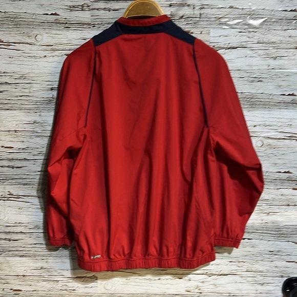 🏁 Adidas red  crop wind breaker jacket size large - Picture 6 of 6